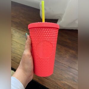 Light pinks studded small Starbucks cup